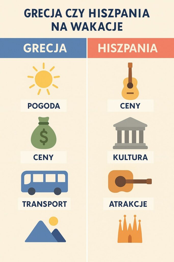 Grecja czy Hiszpania na wakacje - podroznemiejsca.pl