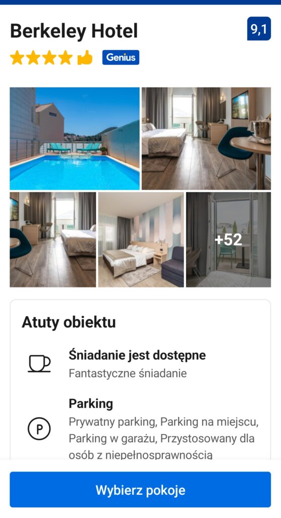 Hotel w Dubrowniku